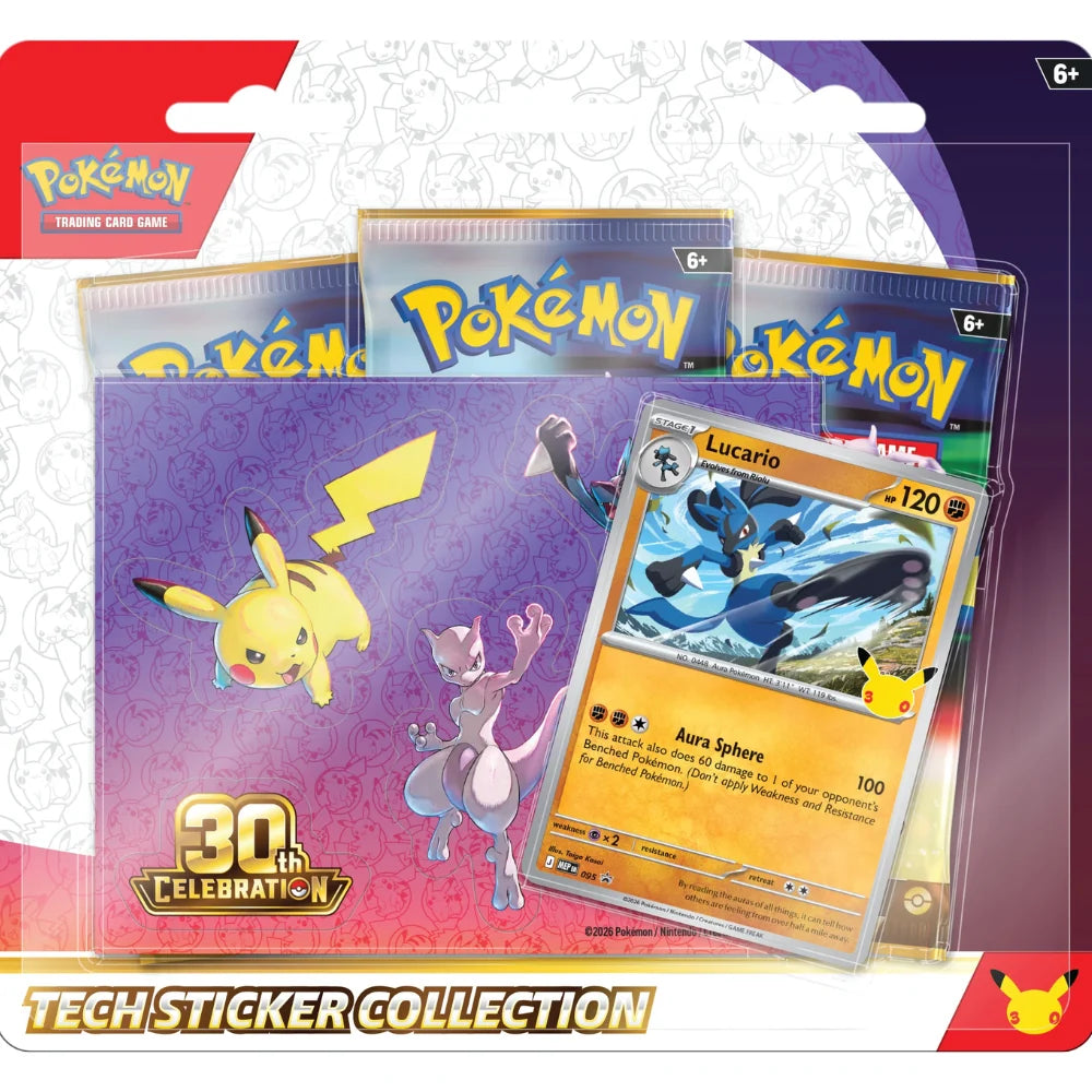 Pokemon TCG: 30th Celebration Tech Sticker Collection (Lucario) (PRE-ORDER)