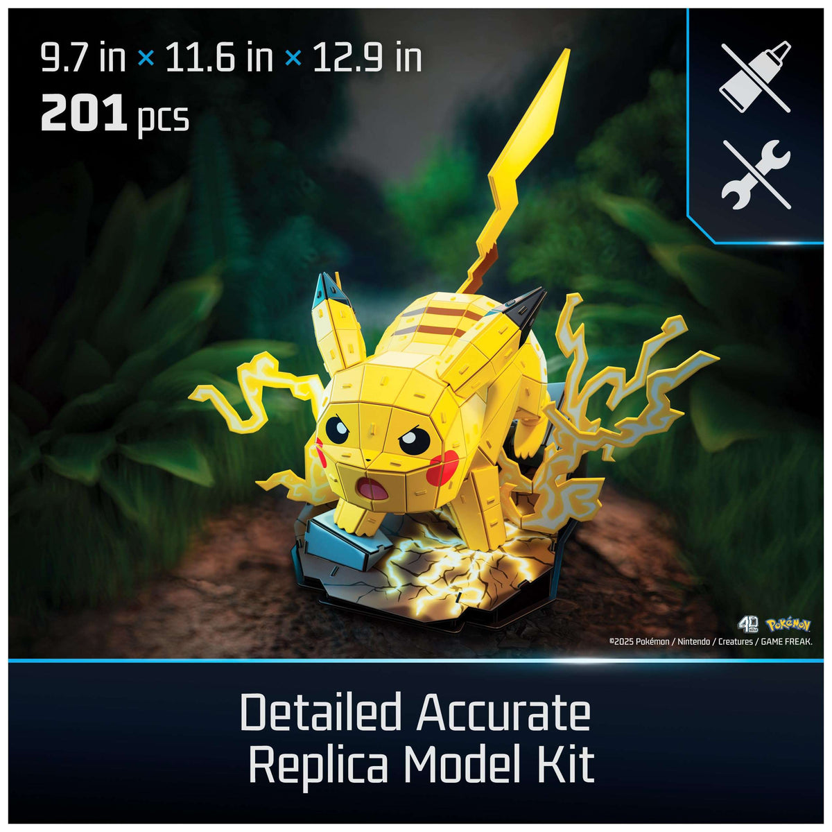 4D Build Pokémon Pikachu 3D Puzzle Model Kit, Desk Décor, Shelf Display 🍁 All In One Marketplace Canada - PTC Collectibles