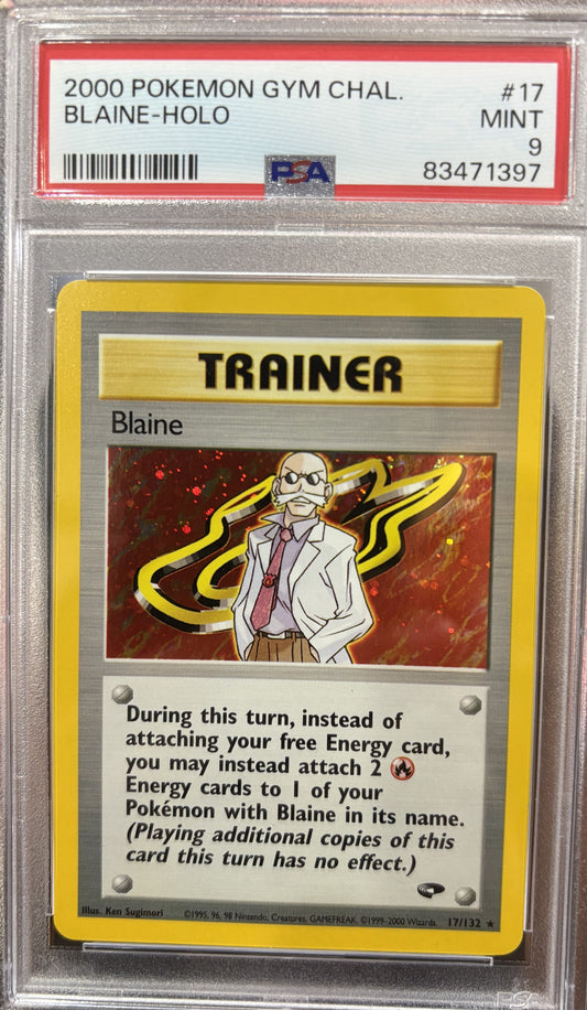 Blaine - PSA 9 - 17/132 - Holo Trainer
