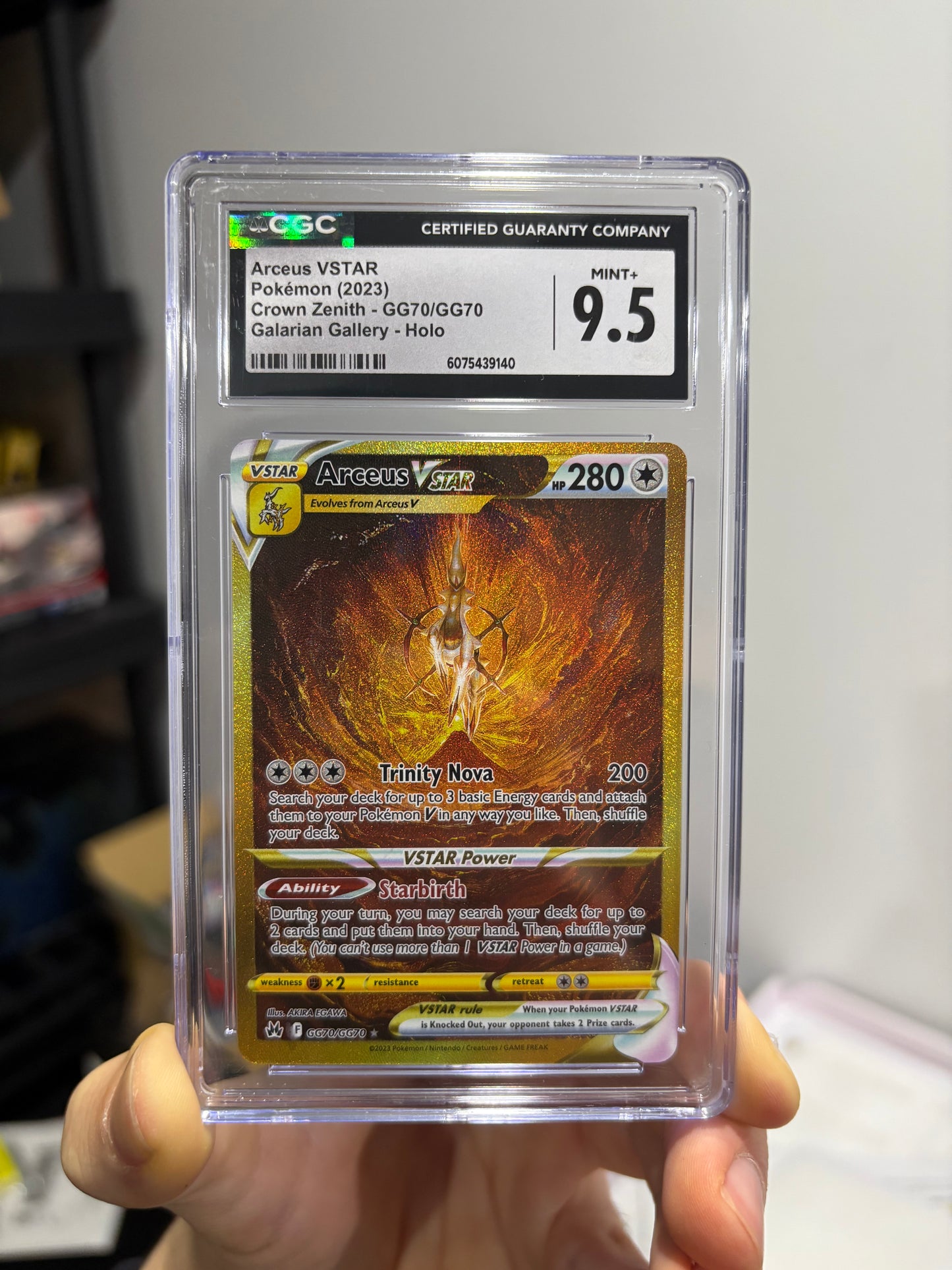 Pokemon TCG - Arceus VStar Crown Zenith Gold GG70 CGC 9.5 - Premier Trading Cards