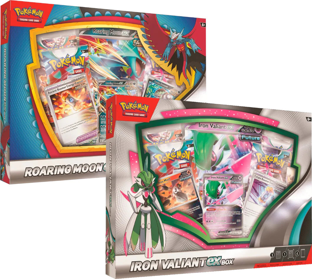 Pokemon Roaring Moon/Iron Valiant EX Box PTC Collectibles Pokemon Roaring Moon/Iron Valiant EX Box PTC Collectibles