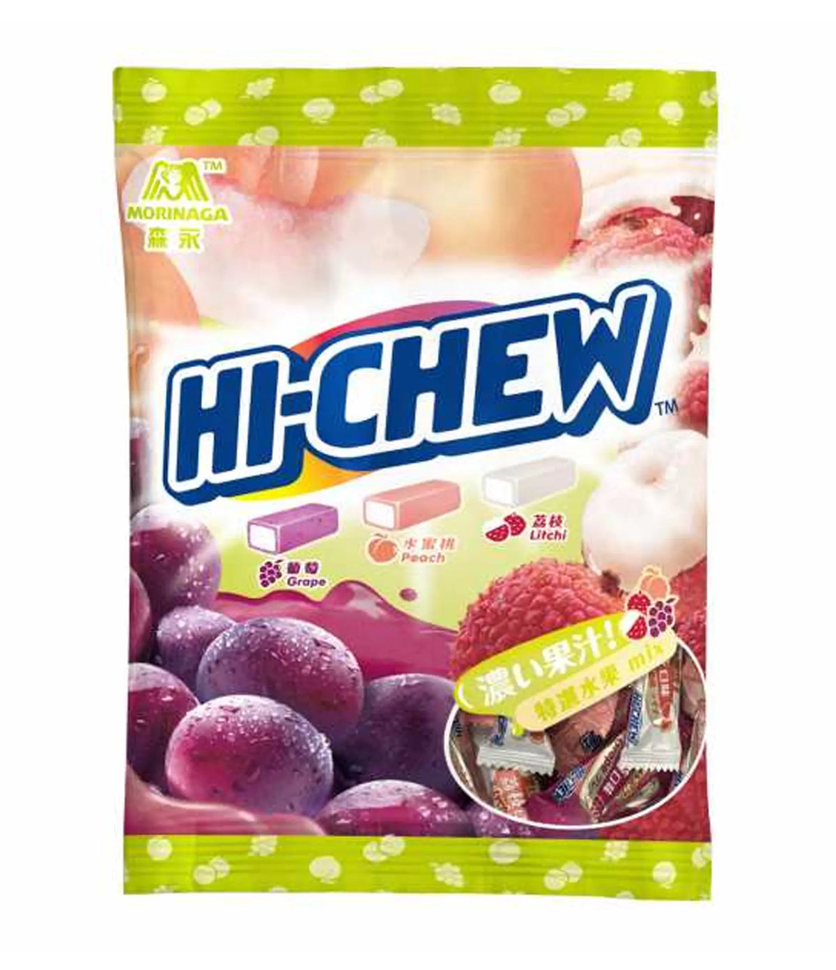 Morinaga - Hi-Chew Candy (Grape, Peach & Lychee) 85g