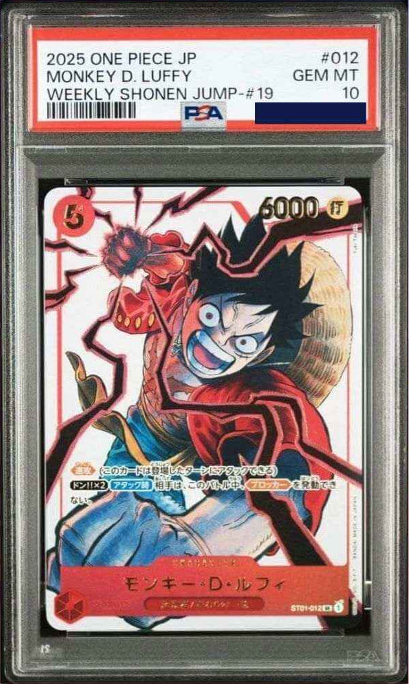 One Piece Monkey D. Luffy Promos Weekly Shonen Jump #19 Japanese PSA 10