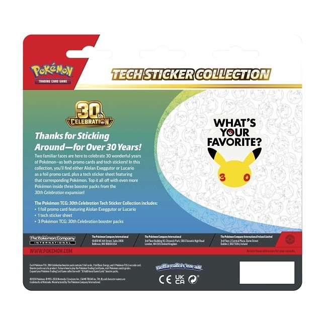 Pokemon TCG: 30th Celebration Tech Sticker Collection (Alolan Exeggutor) (WAVE 2 PRE-ORDER) - Premier Trading Cards