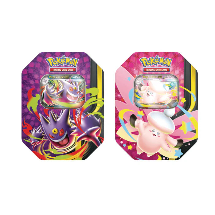 pokemon trading cards tin Pokemon TCG: Mega Moonlit Tin – PTC Collectibles