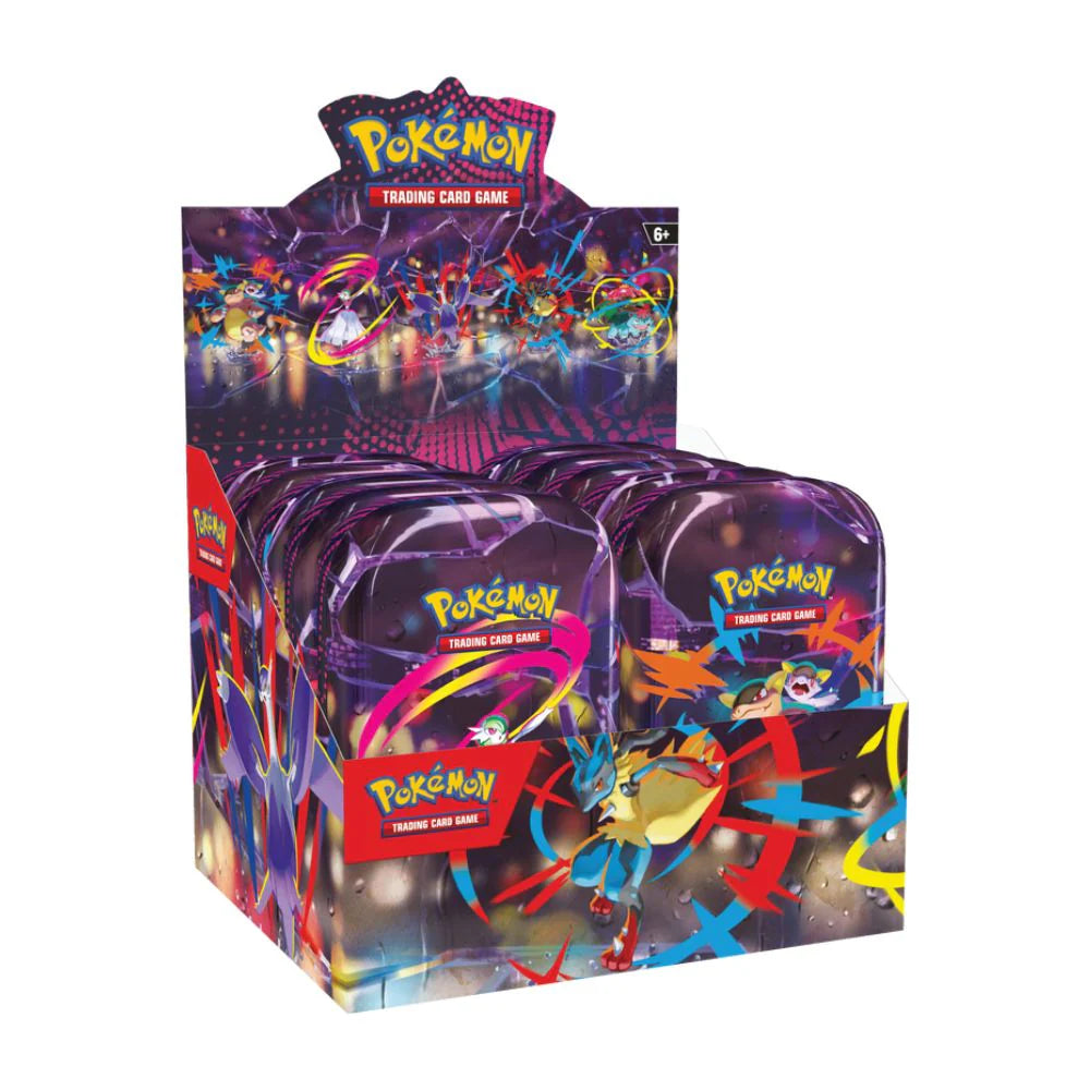 mini pokemon booster box for sale Pokémon TCG: Mega Heroes Mini Tin Display (10 Tins) – PTC Collectibles