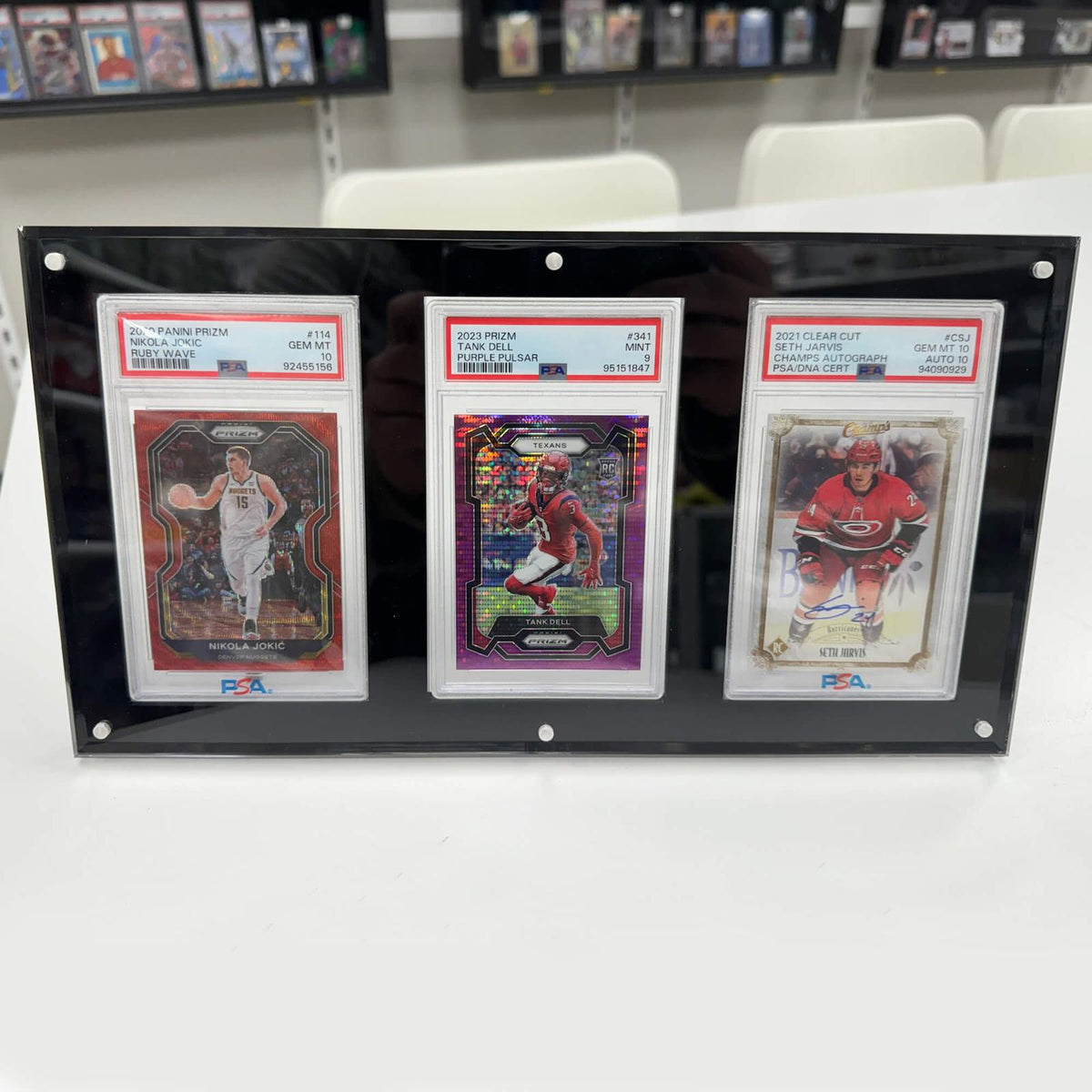 EVORETRO Acrylic Frame for PSA - 3 Slots - Premier Trading Cards