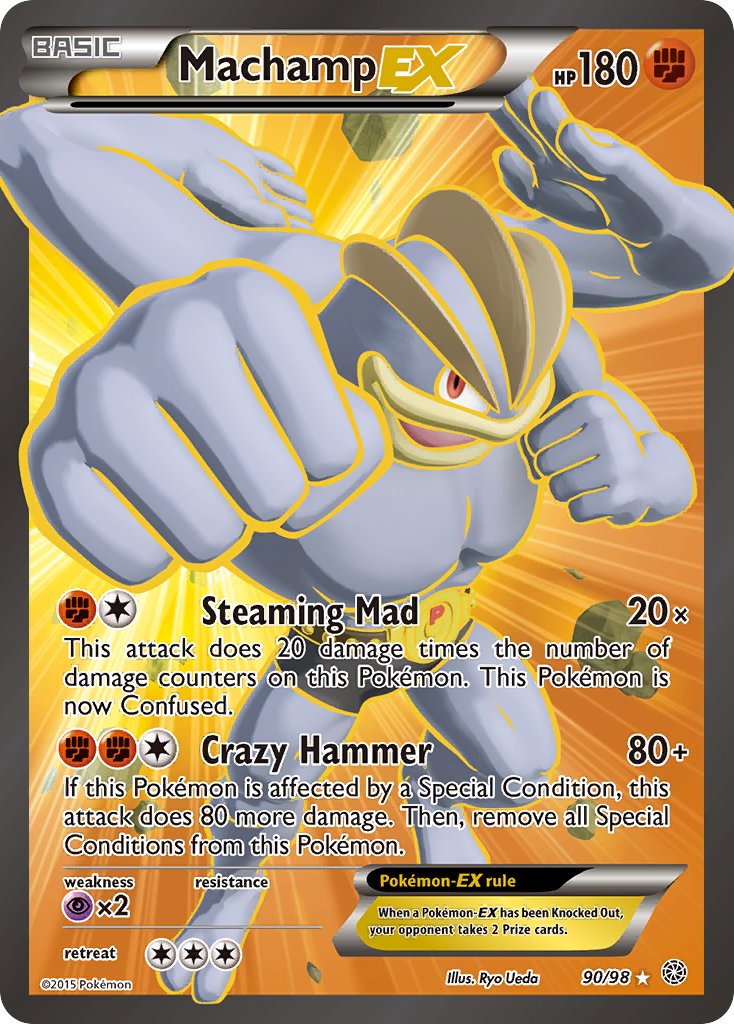 Pokémon - Machamp EX Full Art (90/98) - Premier Trading Cards