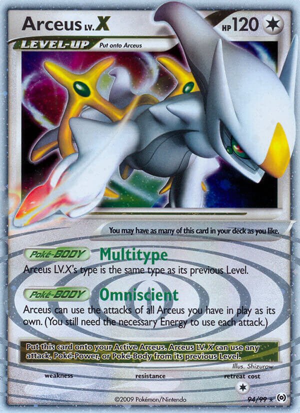 Arceus Lv. X - 94/99 - Ultra Rare PTC Collectibles Arceus Lv. X - 94/99 - Ultra Rare PTC Collectibles