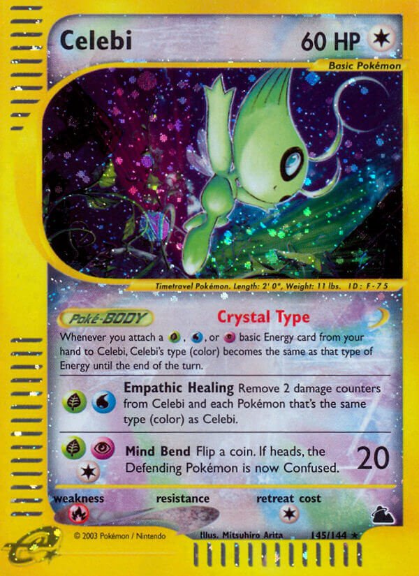 reverse rare pokemon card Celebi - 145/144