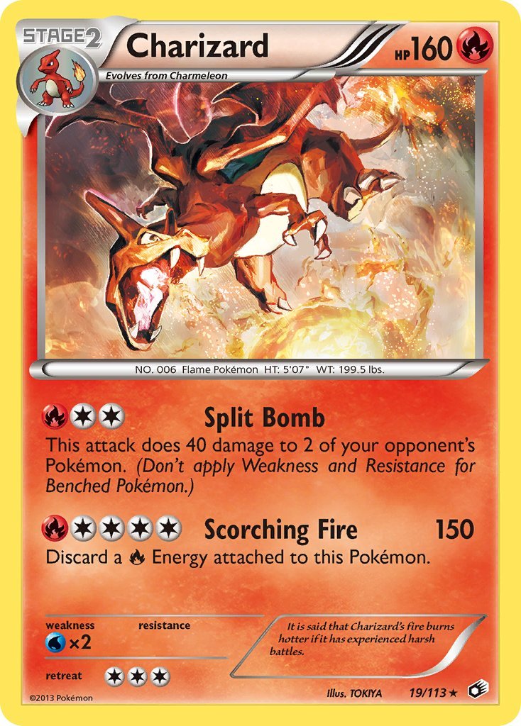 stage 2 charizard pokemon card Charizard - 19/113
