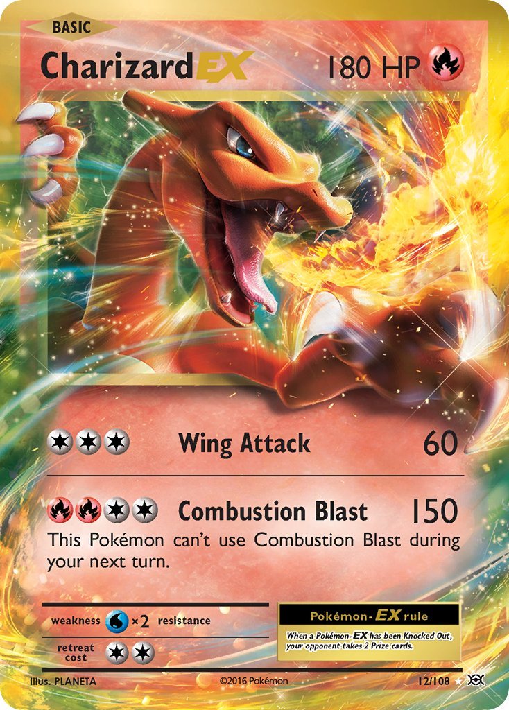 Charizard EX - 12/108 - Ultra Rare PTC Collectibles Charizard EX - 12/108 - Ultra Rare PTC Collectibles