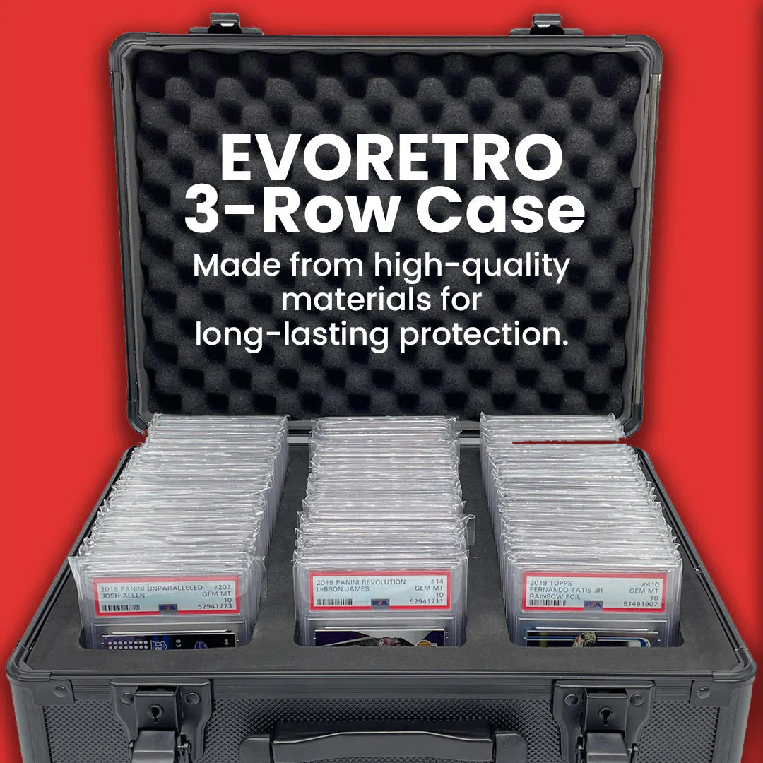 3-Row Aluminum Graded Case with Key System - Trading Card Case