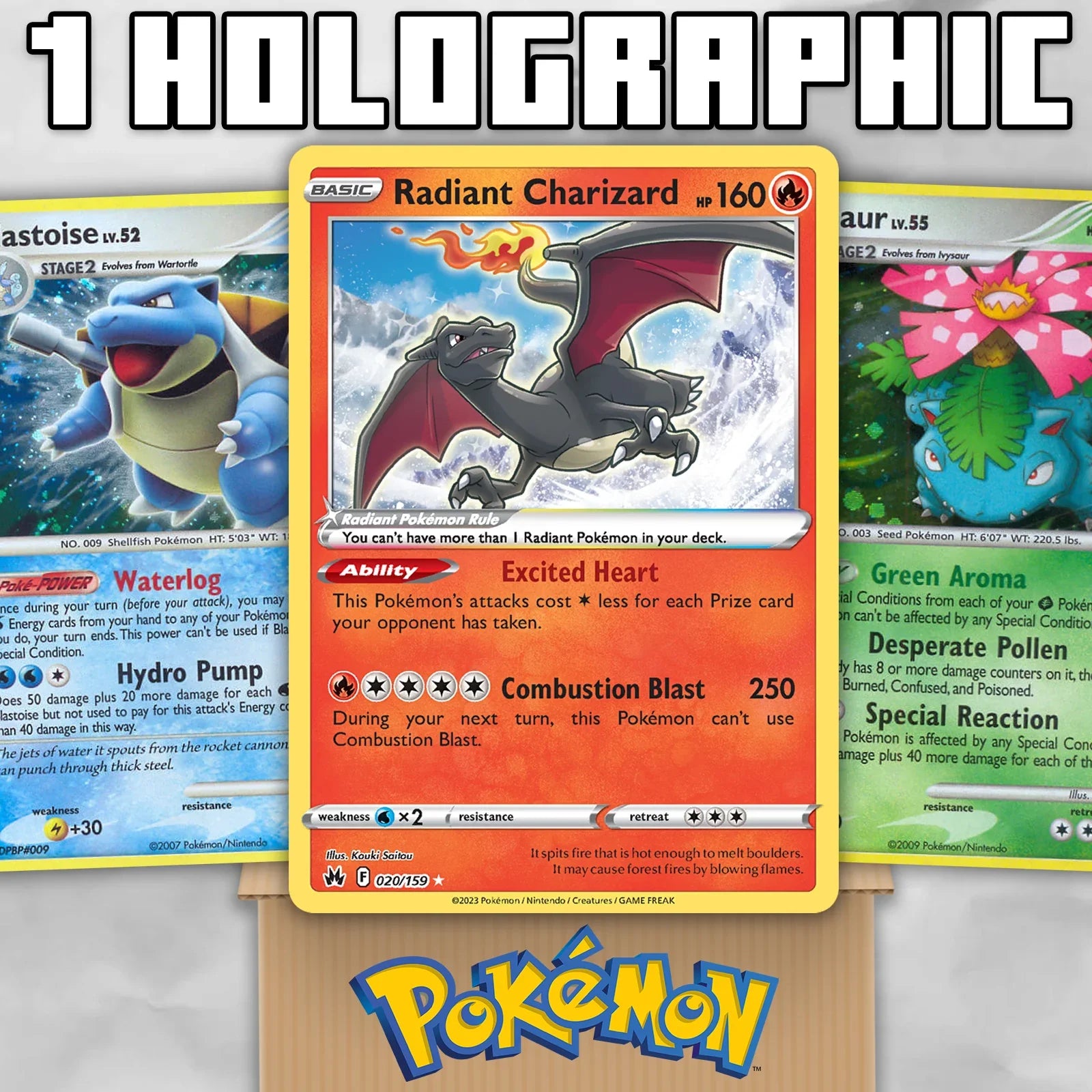 Pokemon HOLOGRAPHIC PACK - Assorted Lot PTC Collectibles Pokemon HOLOGRAPHIC PACK - Assorted Lot PTC Collectibles