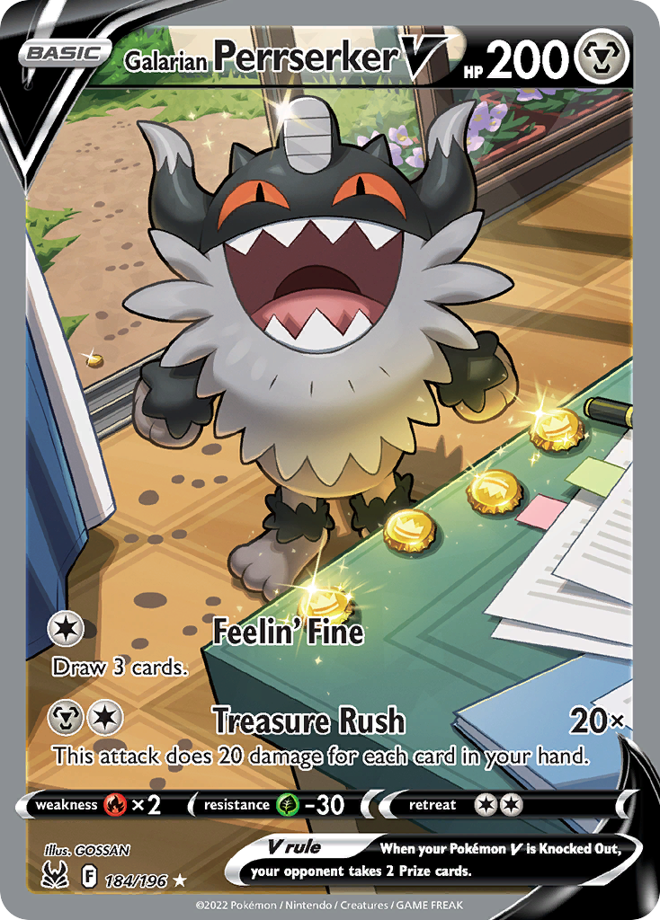alt art pokemon cards for sale Galarian Perrserker V Alternate Art - 184/196