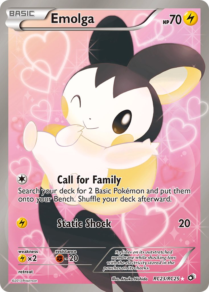 Emolga (RC23/RC25) - Black & White: Legendary Treasures, Near Mint Holofoil