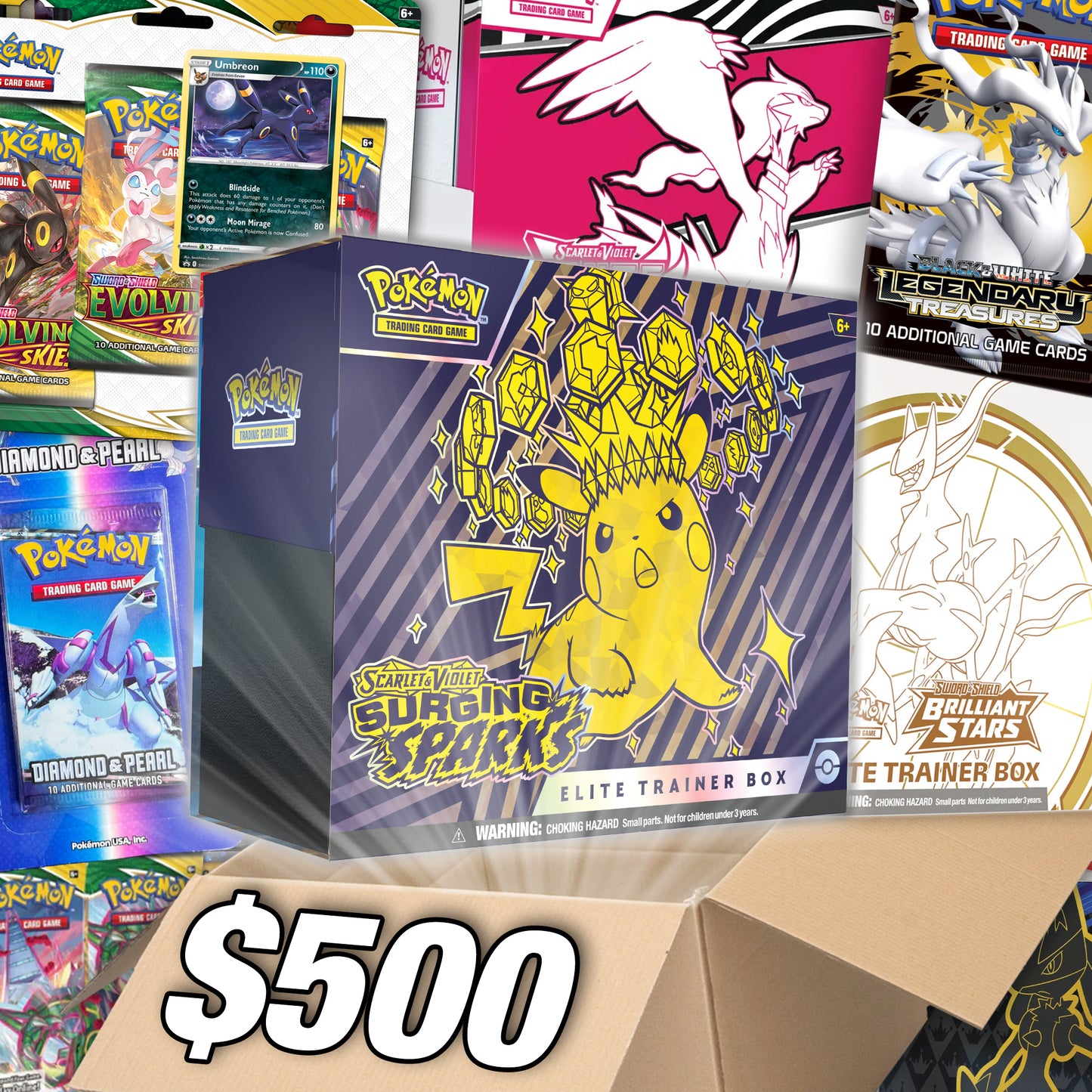 The Pokemon Card $1000 Box! - Assorted Pokémon Trading Cards