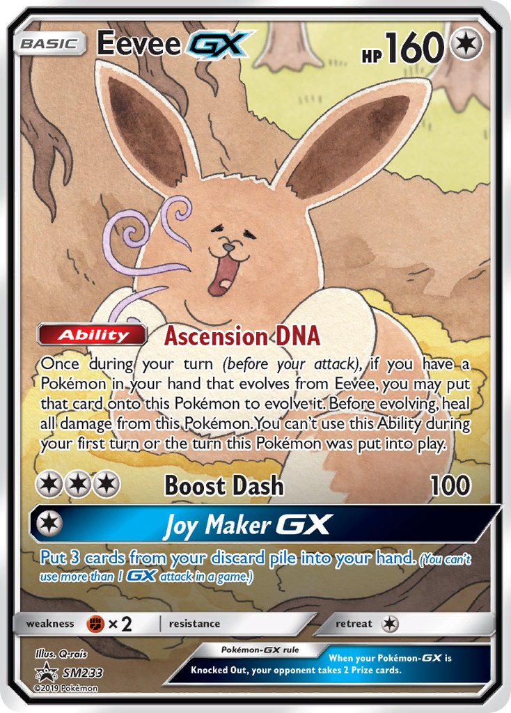 Eevee GX - SM233 - SM Promos - Pokemon PTC Collectibles Eevee GX - SM233 - SM Promos - Pokemon PTC Collectibles