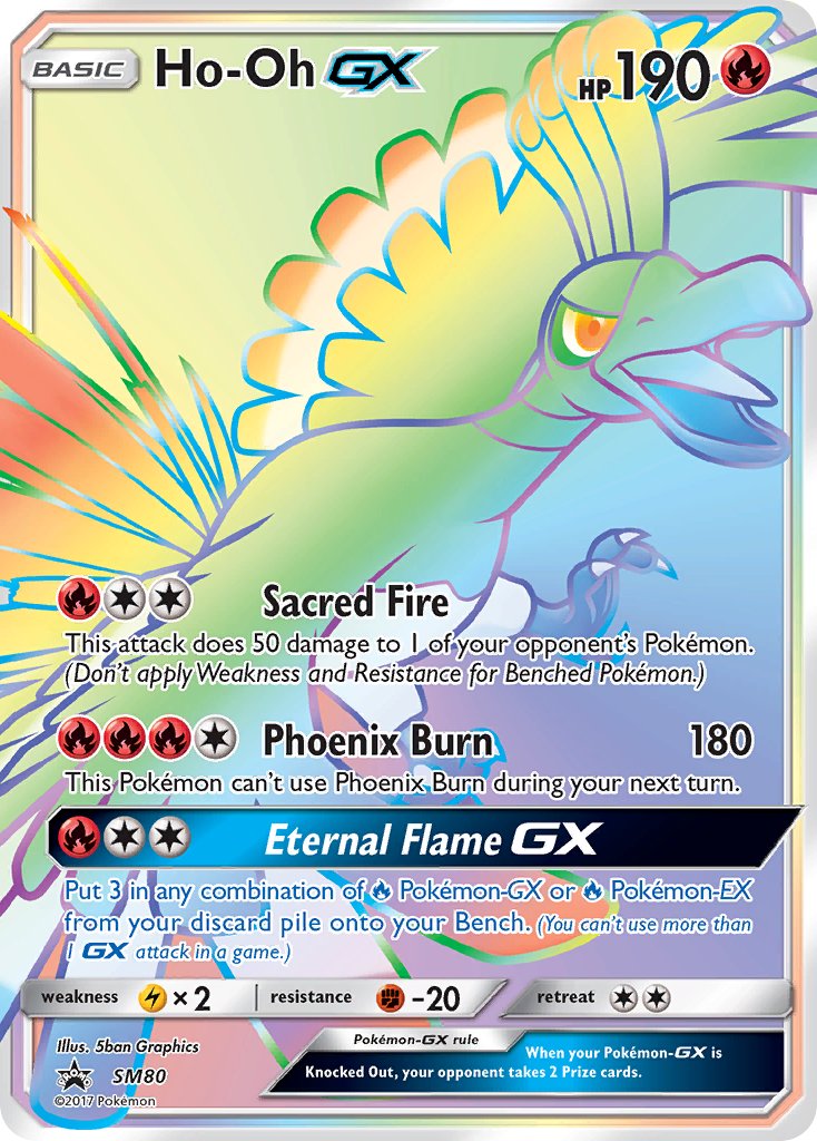 Pokemon TCG: Ho-Oh GX - SM80 - SM Black Star Promos - SM Black Star Promos