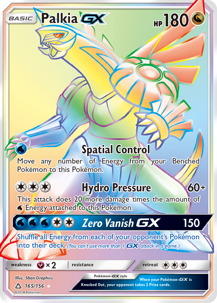 Palkia GX - 165/156 - HYPER SECRET RARE - Pokémon Ultra Prism