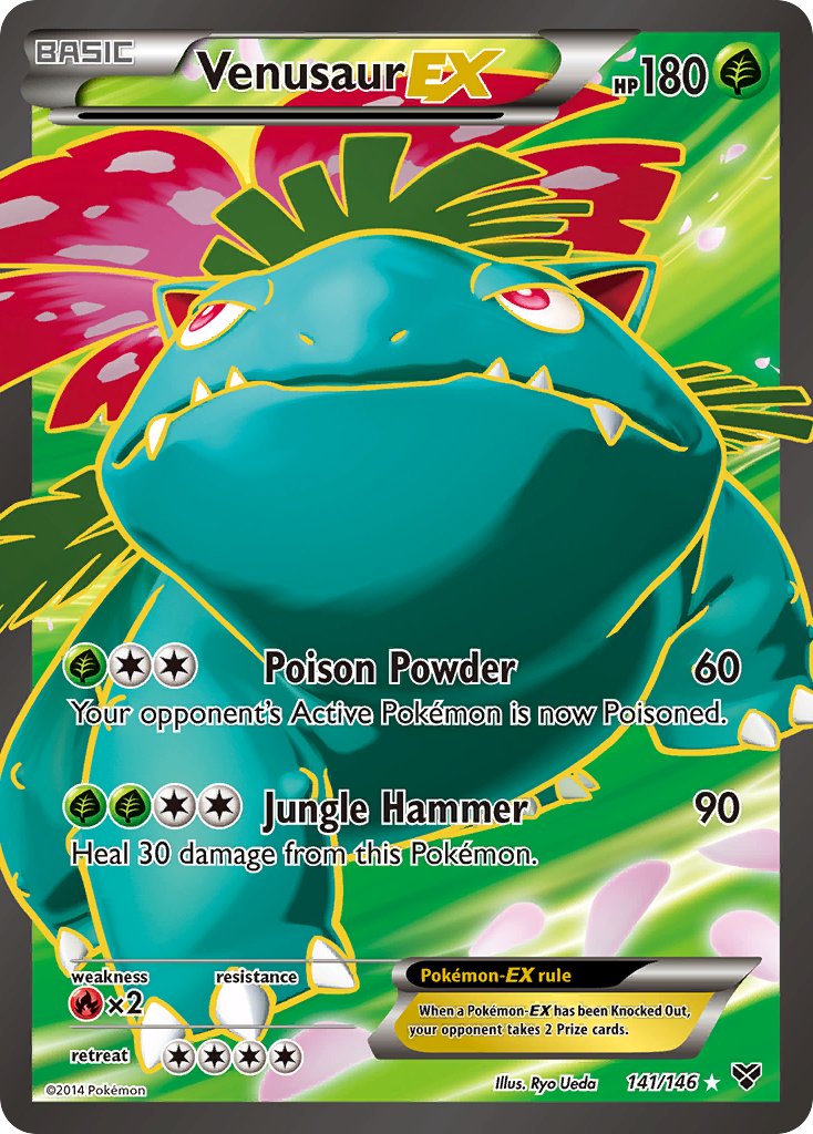 venusaur pokemon card base set Venusaur EX (141 Full Art) - XY Base Set