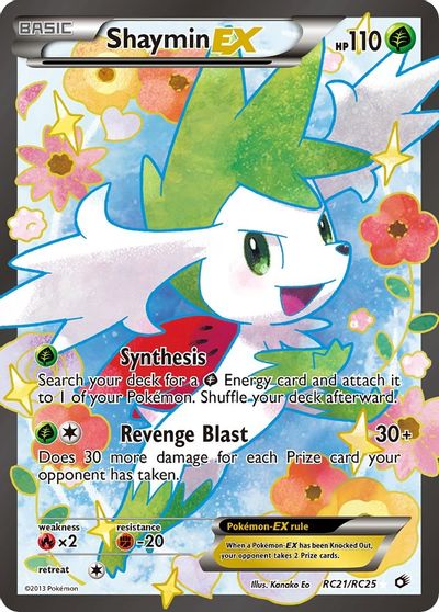 Shaymin EX - RC21/RC25 - Full Art Ultra Rare PTC Collectibles Shaymin EX - RC21/RC25 - Full Art Ultra Rare PTC Collectibles
