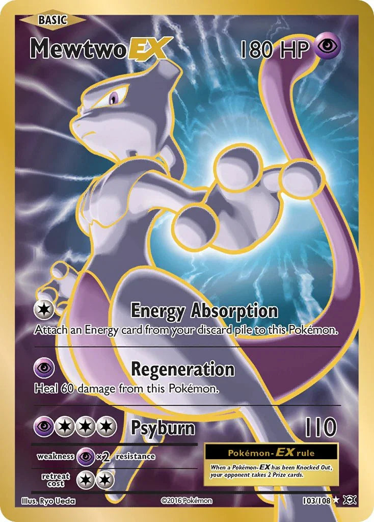 rare pokemon mewtwo card Mewtwo EX - 103/108
