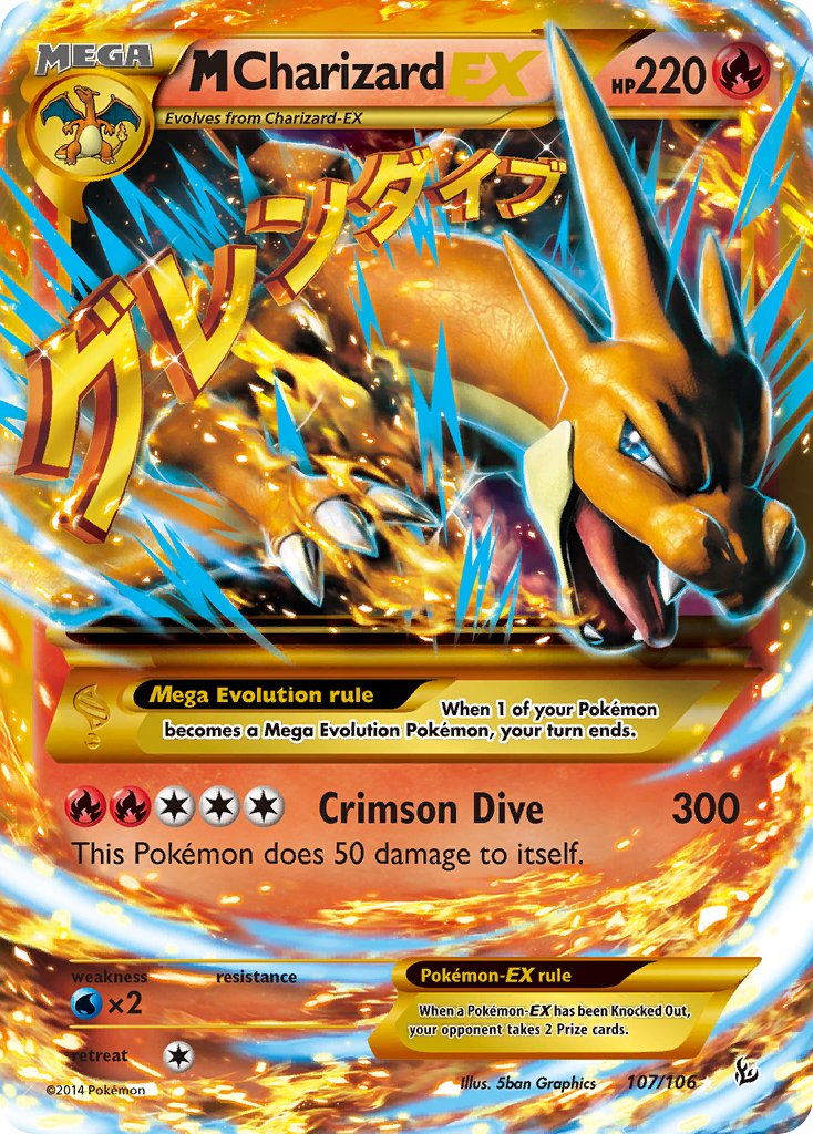 ultra rare charizard card M Charizard EX - 107/106