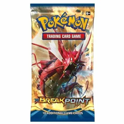 Pokémon XY Breakpoint booster pack featuring Gyarados art, collectible trading cards