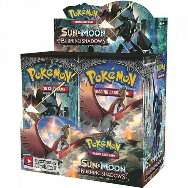 Pokémon Sun & Moon Burning Shadows booster box sealed, collectible trading card game at PTC Collectibles.