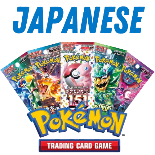 Japanese Pokémon trading card game booster packs with colorful designs, PTC Collectibles