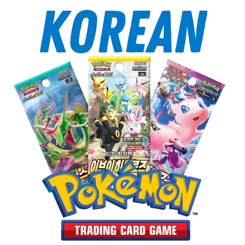 Korean Pokémon TCG booster packs with vivid Pokémon artwork, PTC Collectibles promo image