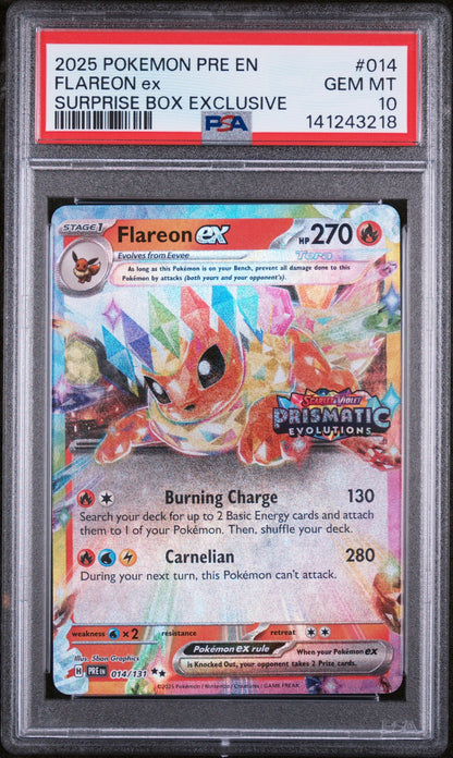 Flareon ex - 014/131 Promo - Prismatic Evolutions PSA 10