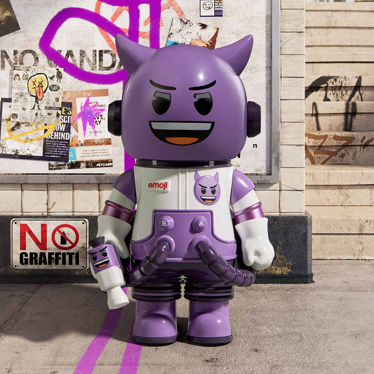 MEGA SPACE MOLLY 100% × emoji™ Series – PTC Collectibles