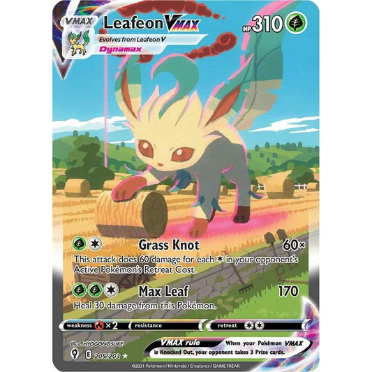 Leafeon VMAX (Alternate Art Secret) (205/203) (SWSH07) - Premier Trading Cards