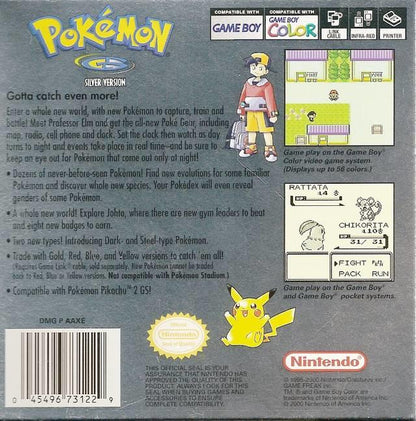 Pokemon Silver Version ( Authentique avec nouvelle batterie )