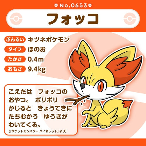 Pokémon Plush - Pokemon Fit - Fennekin (No.653)