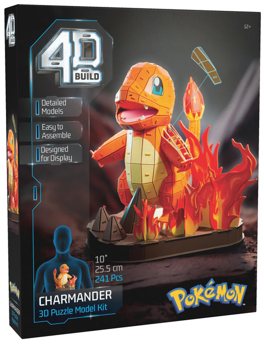 4D Build Pokémon Charmander 3D Puzzle Model Kit, Desk Décor, Shelf Display 🍁 All In One Marketplace Canada - PTC Collectibles