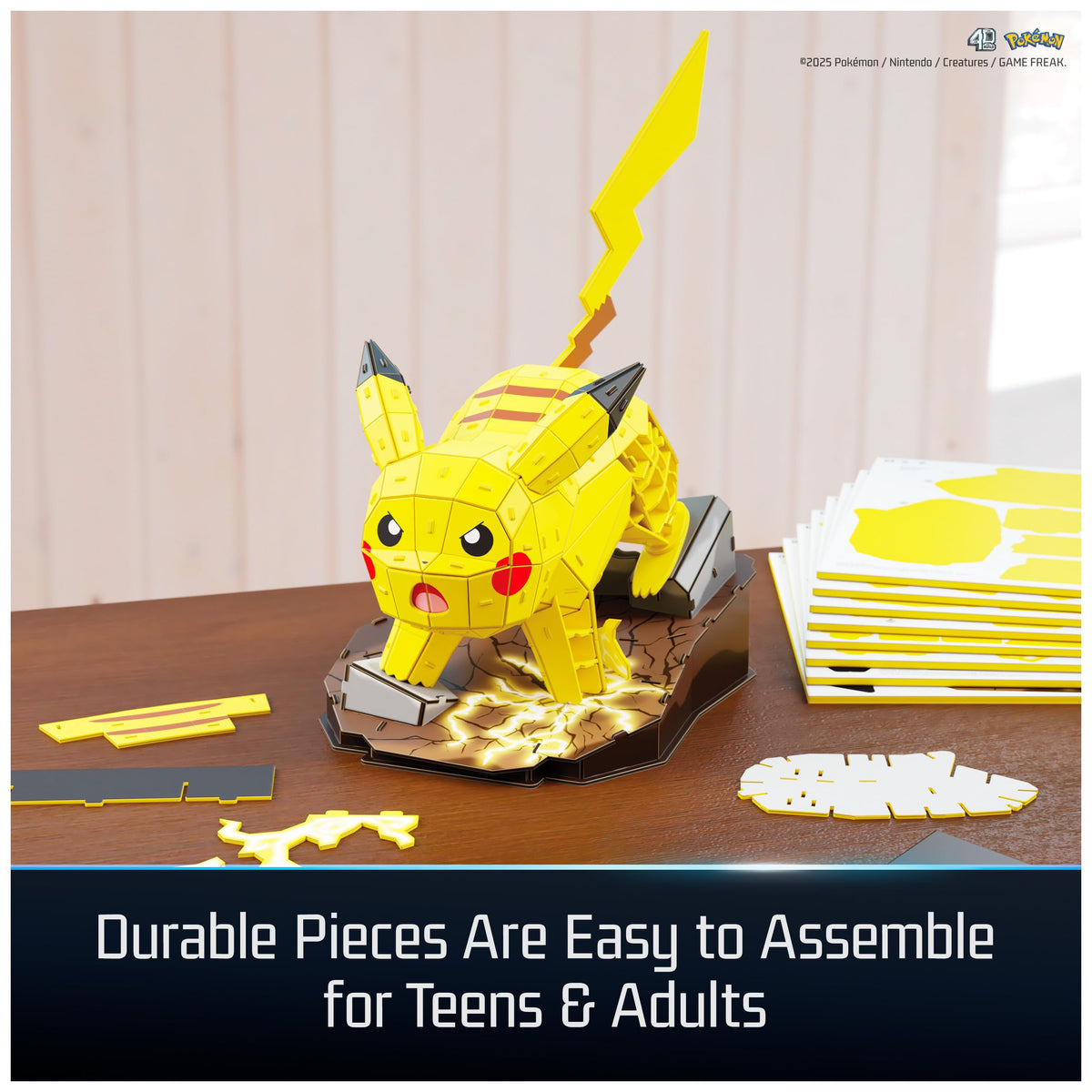 4D Build Pokémon Pikachu 3D Puzzle Model Kit, Desk Décor, Shelf Display 🍁 All In One Marketplace Canada - PTC Collectibles