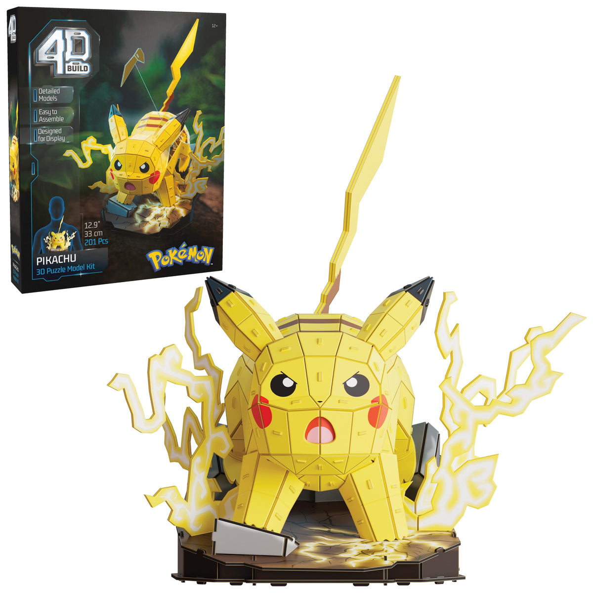 4D Build Pokémon Pikachu 3D Puzzle Model Kit, Desk Décor, Shelf Display 🍁 All In One Marketplace Canada - PTC Collectibles