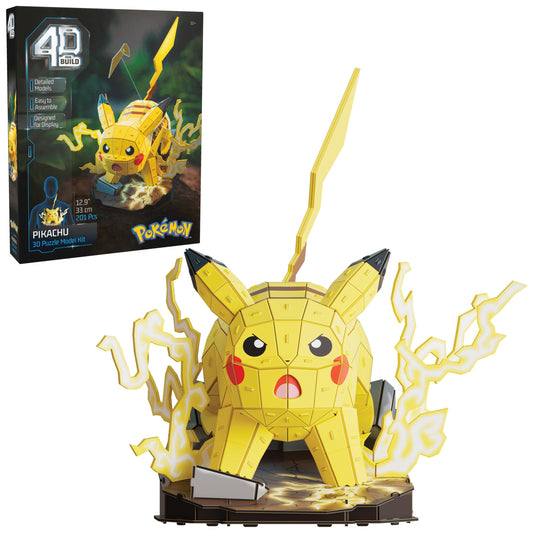 4D Build Pokémon Pikachu 3D Puzzle Model Kit, Desk Décor, Shelf Display 🍁 All In One Marketplace Canada - PTC Collectibles