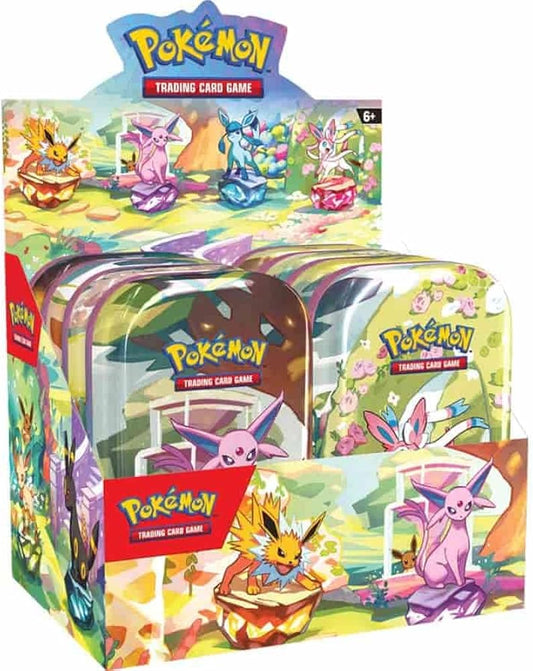 Pokémon TCG: Scarlet & Violet - Prismatic Evolutions - Mini Tin - Display (8 Tins)