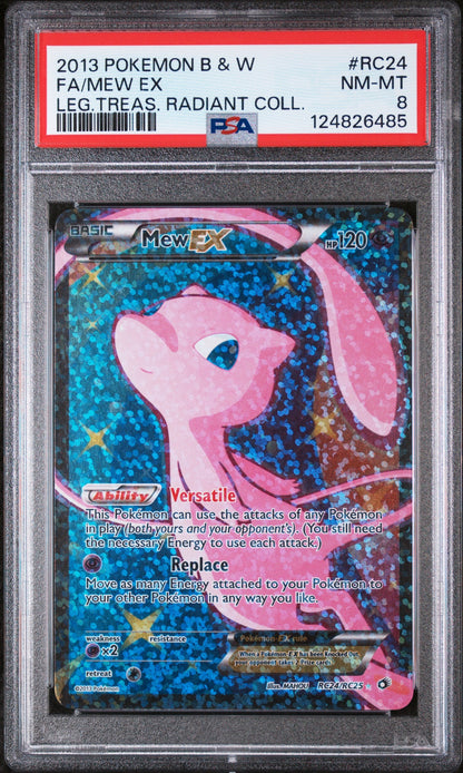 Mew EX - RC24/RC25 - Ultra Rare - Legendary Treasures - PSA 8
