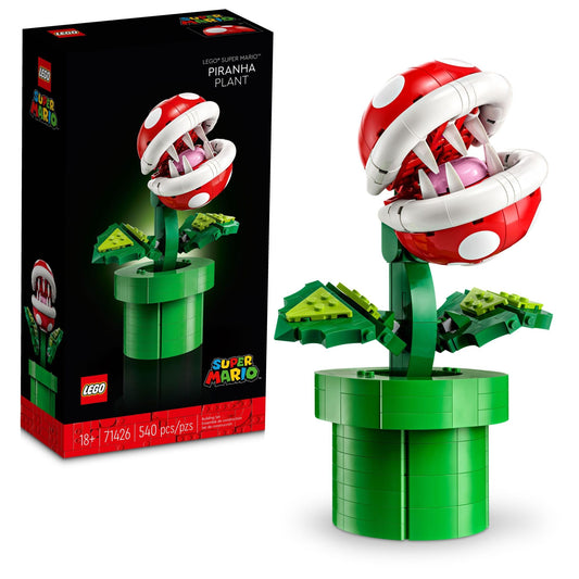 LEGO Super Mario Piranha Plant Building Sets for Adults - Mario Collectible for Men & Women, Ages 18+ Years - Gift for Birthdays - Bedroom, Home Office, or Book Shelf Decor - 71426 🍁 All In One Marketplace Canada