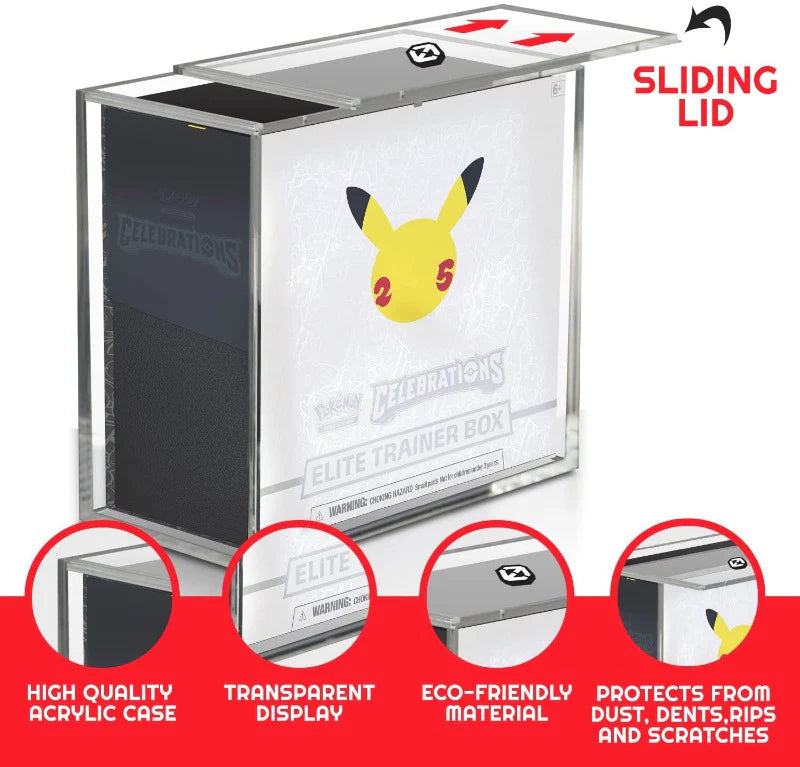 Pokemon ETB Acrylic Protector w/ SLIDING Lid