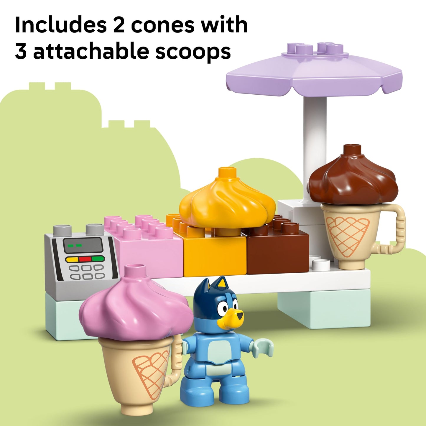 LEGO DUPLO Bluey Ice Cream Trip with Bluey - Toddler Toy for Kids, Boys, and Girls Ages 2+ - Includes Figure and Ice Cream Stand - Sensory Toy for Pretend Play - Preschool Gift Idea - 10458 🍁 All In One Marketplace Canada