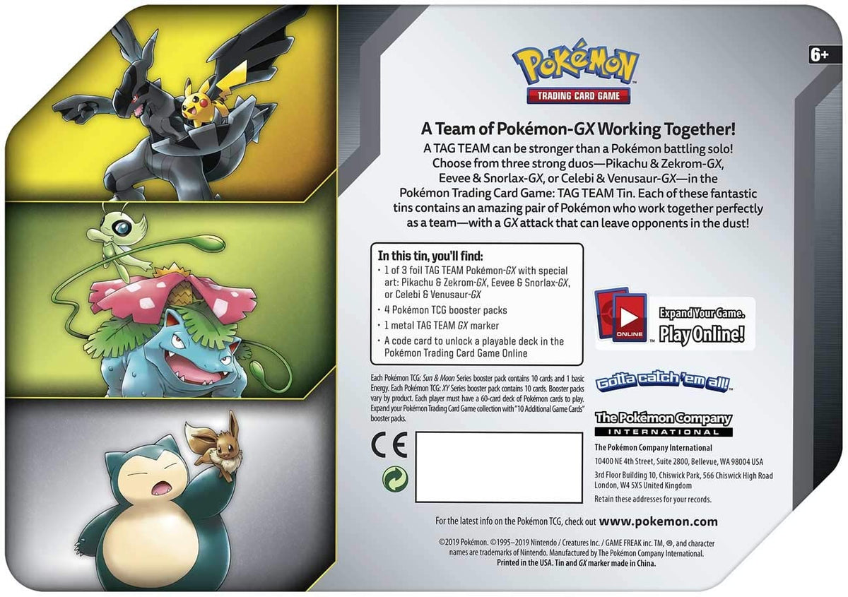 Pokémon TCG - Sun & Moon - Tag Team Tin (Pikachu & Zekrom GX)