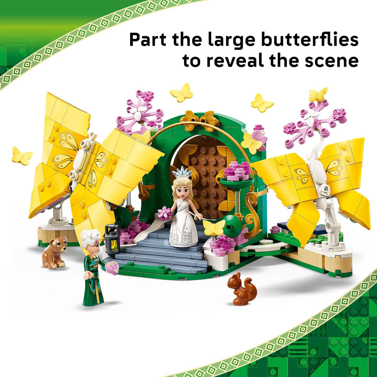 LEGO Wicked Glinda's Wedding Day Building Toy - Pretend Playset with 2 Minidolls, 2 Animal Toy Figures, & 2 Poseable Butterflies - Building Blocks for Kids, Ages 8+ - Gift for Girls & Boys - 75688 🍁 All In One Marketplace Canada
