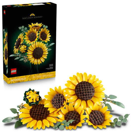 LEGO Botanicals Sunflower Bouquet Building Set for Adults, Ages 18+ - Artificial Flowers for Home Office, Bedroom, or Desk Decor - Gifts for Women & Men - 11502 🍁 All In One Marketplace Canada