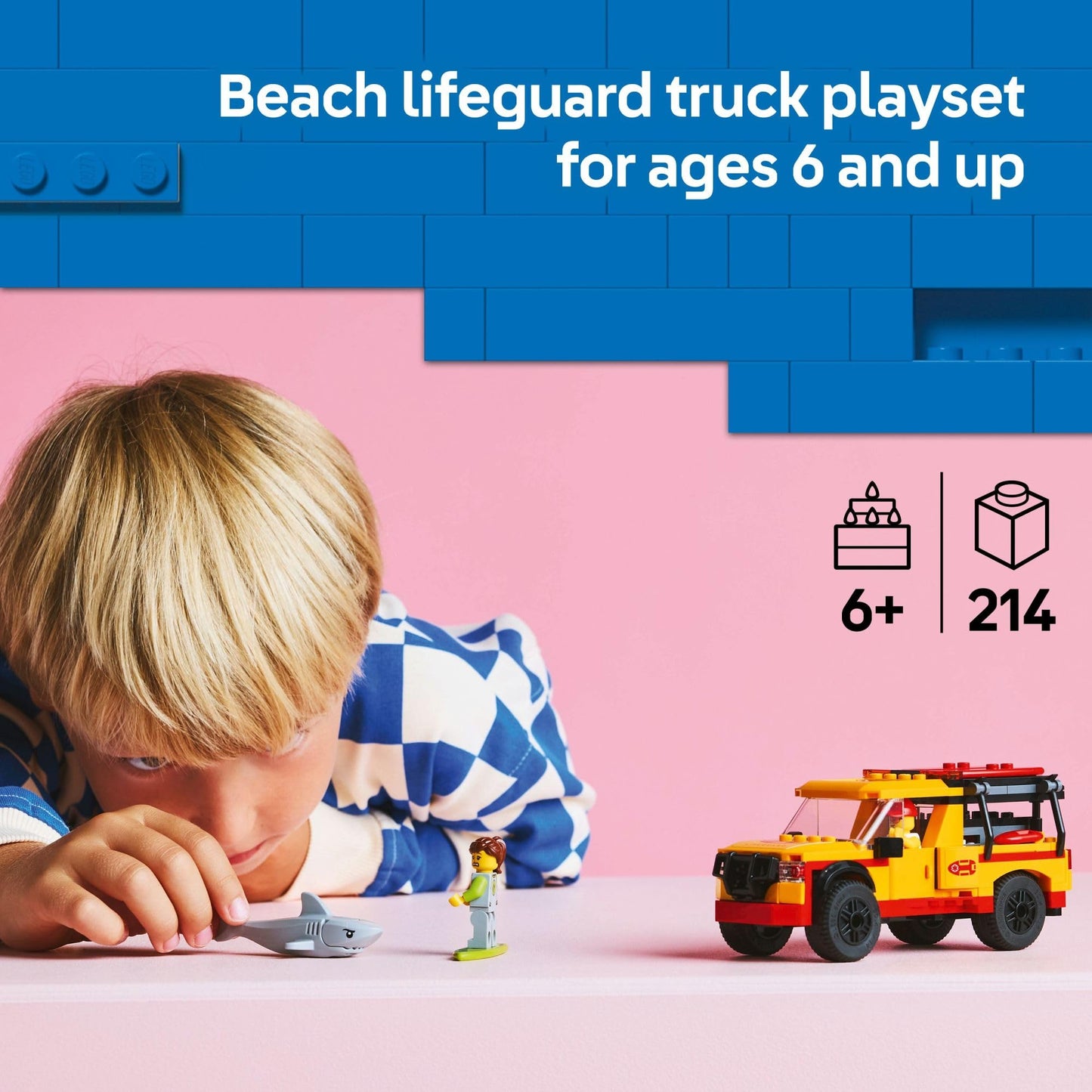 LEGO City Lifeguard Beach Rescue Truck Toy - Building Toy for Kids, Boys and Girls, Ages 6+ - Includes 2 Minifigures, Shark Toy - Gift for Beach-Loving Kids - 60453 🍁 All In One Marketplace Canada